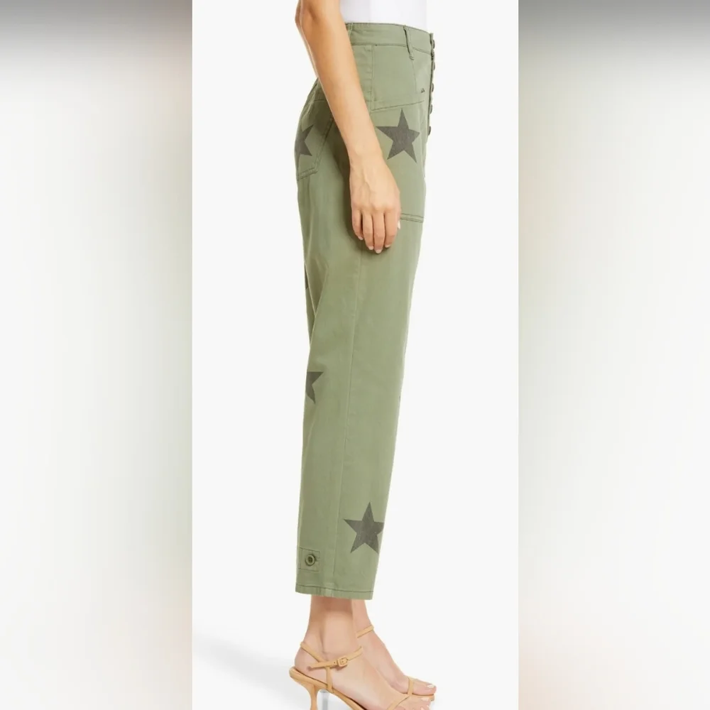 Pistola Tammy High Waisted Straight Leg Pants, Royal Honor Cotton Size 24 - Picture 3 of 16